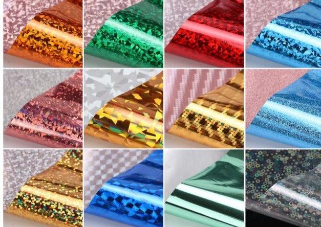 Kit de Pegatinas de Foil para Arte de Uñas Mix para Diseños Creativos