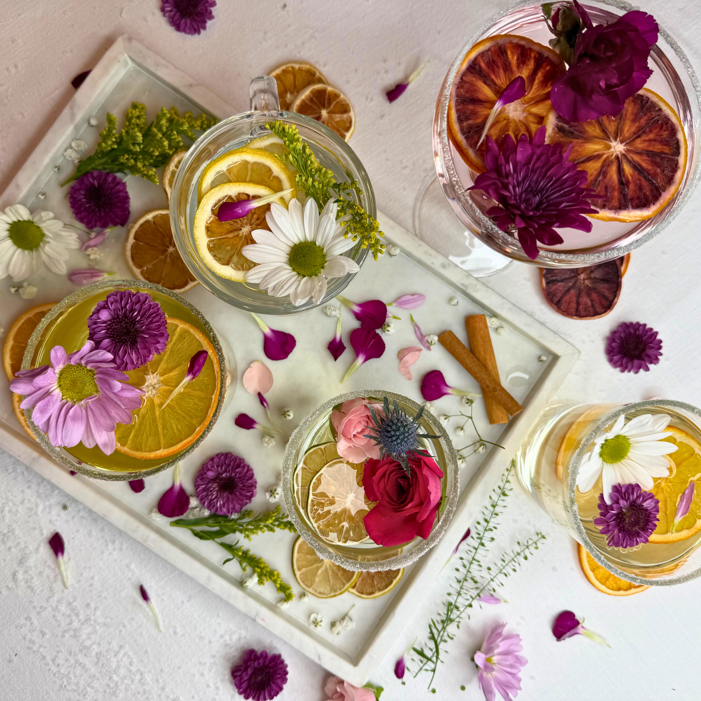 Mezcla de Cítricos Deshidratados - Limón, Lima, Naranja y Naranja Sanguina Secos
