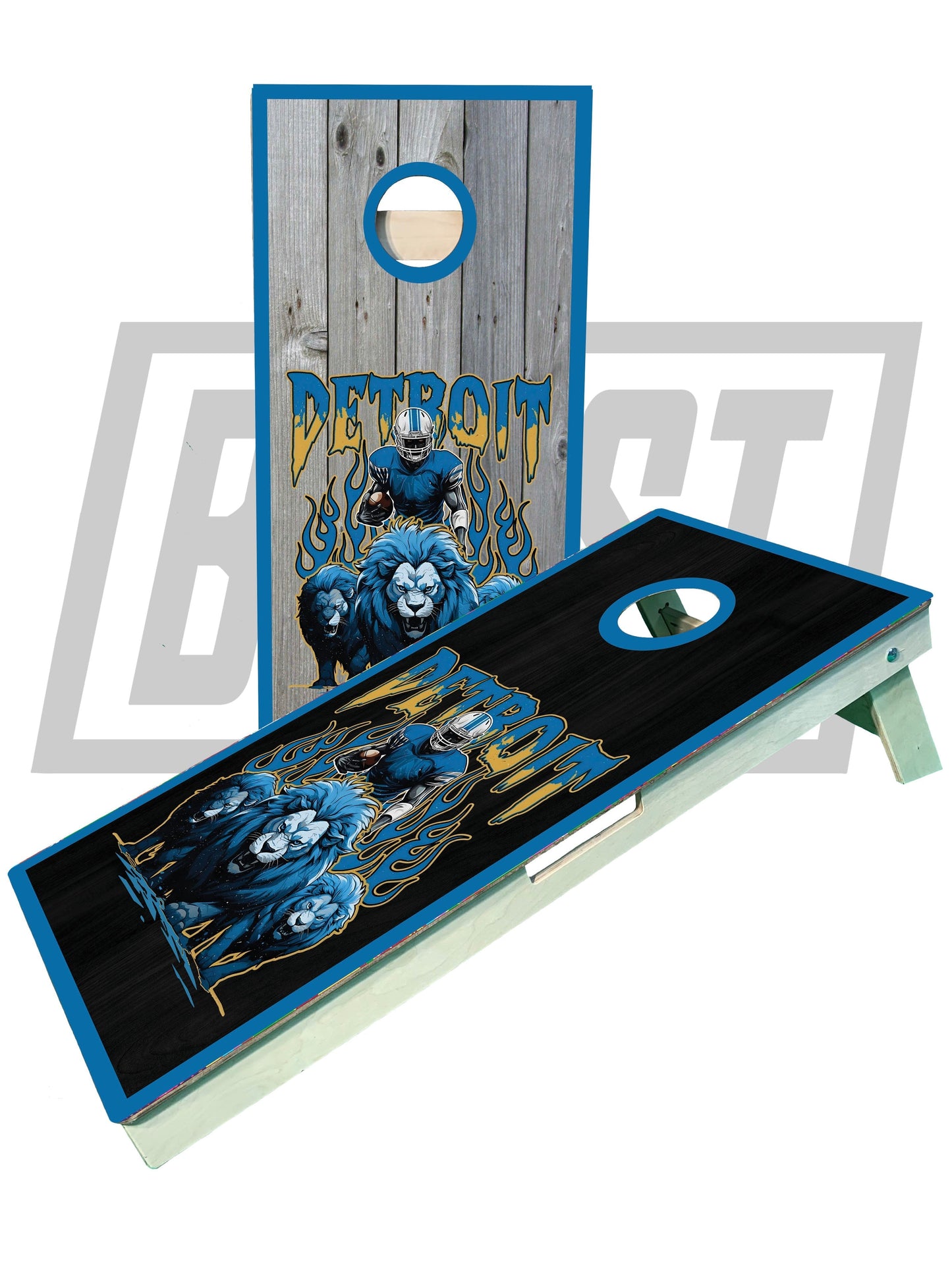 Detroit Lions Premium Cornhole Game Set - Korvel