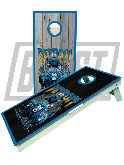 Detroit Lions Premium Cornhole Game Set - Korvel