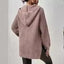 Women's Loose Pullover Hooded Sweater in Camel
