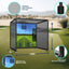 YUNIC Premium Golf Practice Cage with Heavy-Duty Frame & Simulator Screen - Korvel