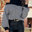 Mock Neck Cold Shoulder Sweater - Korvel