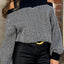 Mock Neck Cold Shoulder Sweater - Korvel