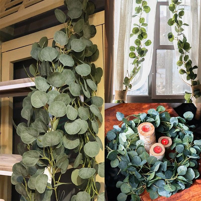 Modern Eucalyptus Leaves Garland for Elegant Decor