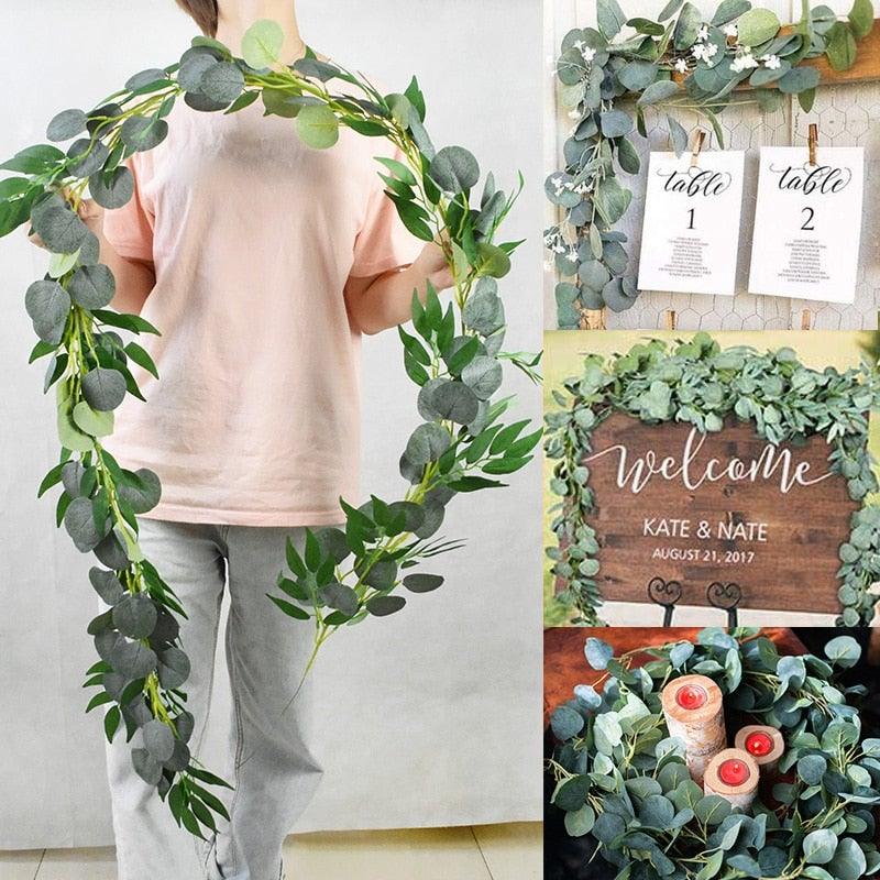 Modern Eucalyptus Leaves Garland for Elegant Decor