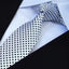 Corbata delgada moderna en blanco y negro para hombres