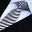 Corbata delgada moderna en blanco y negro para hombres