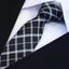 Corbata delgada moderna en blanco y negro para hombres