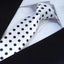 Corbata delgada moderna en blanco y negro para hombres