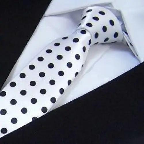 Corbata delgada moderna en blanco y negro para hombres