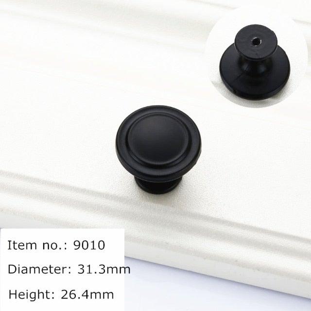 Modern Solid Aluminum Cabinet Handles - Elegant Black Design