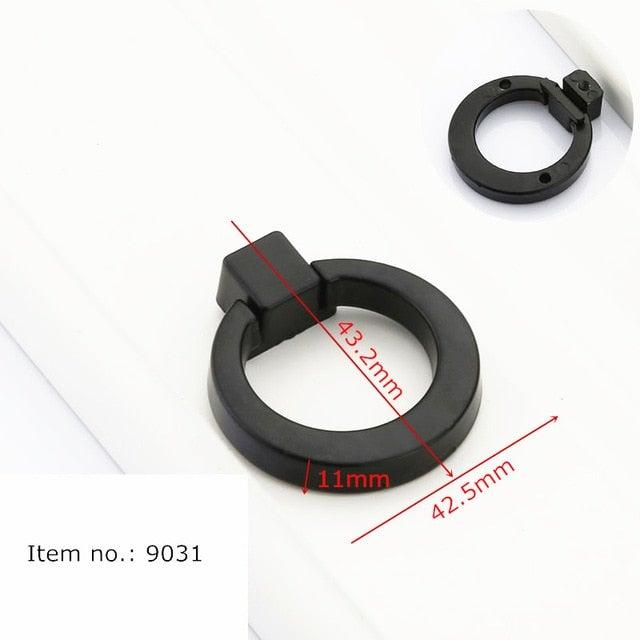 Modern Solid Aluminum Cabinet Handles - Elegant Black Design