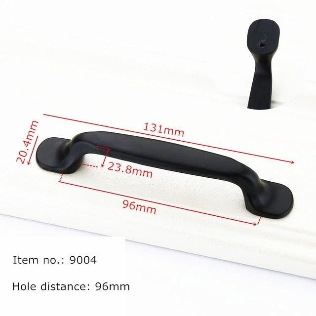 Modern Solid Aluminum Cabinet Handles - Elegant Black Design