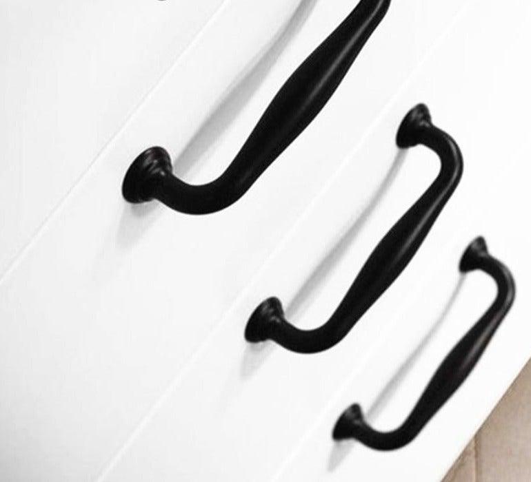 Modern Solid Aluminum Cabinet Handles - Elegant Black Design