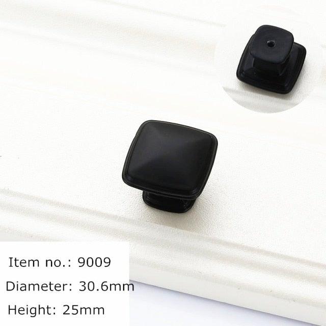 Modern Solid Aluminum Cabinet Handles - Elegant Black Design
