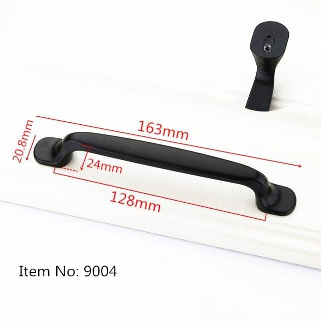 Modern Solid Aluminum Cabinet Handles - Elegant Black Design
