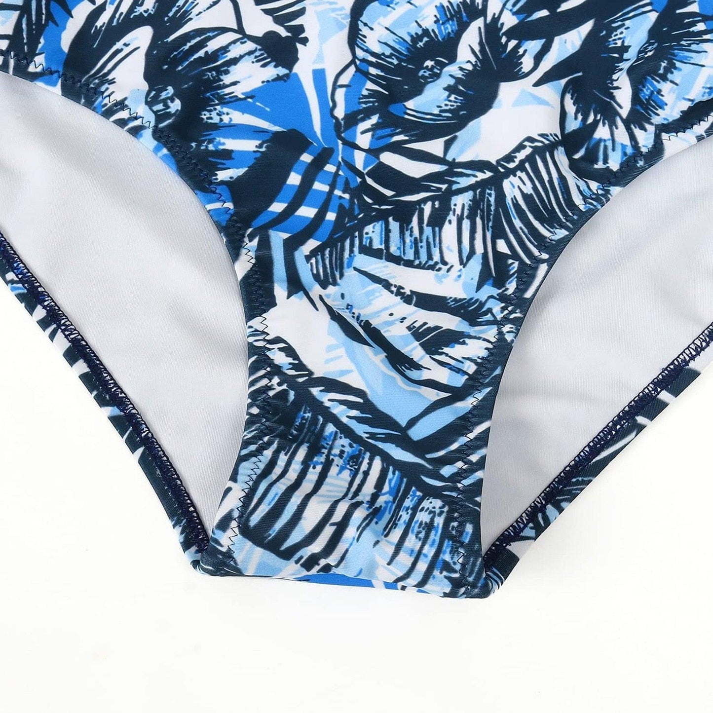 Modern Floral High Waist Bikini Set for Women