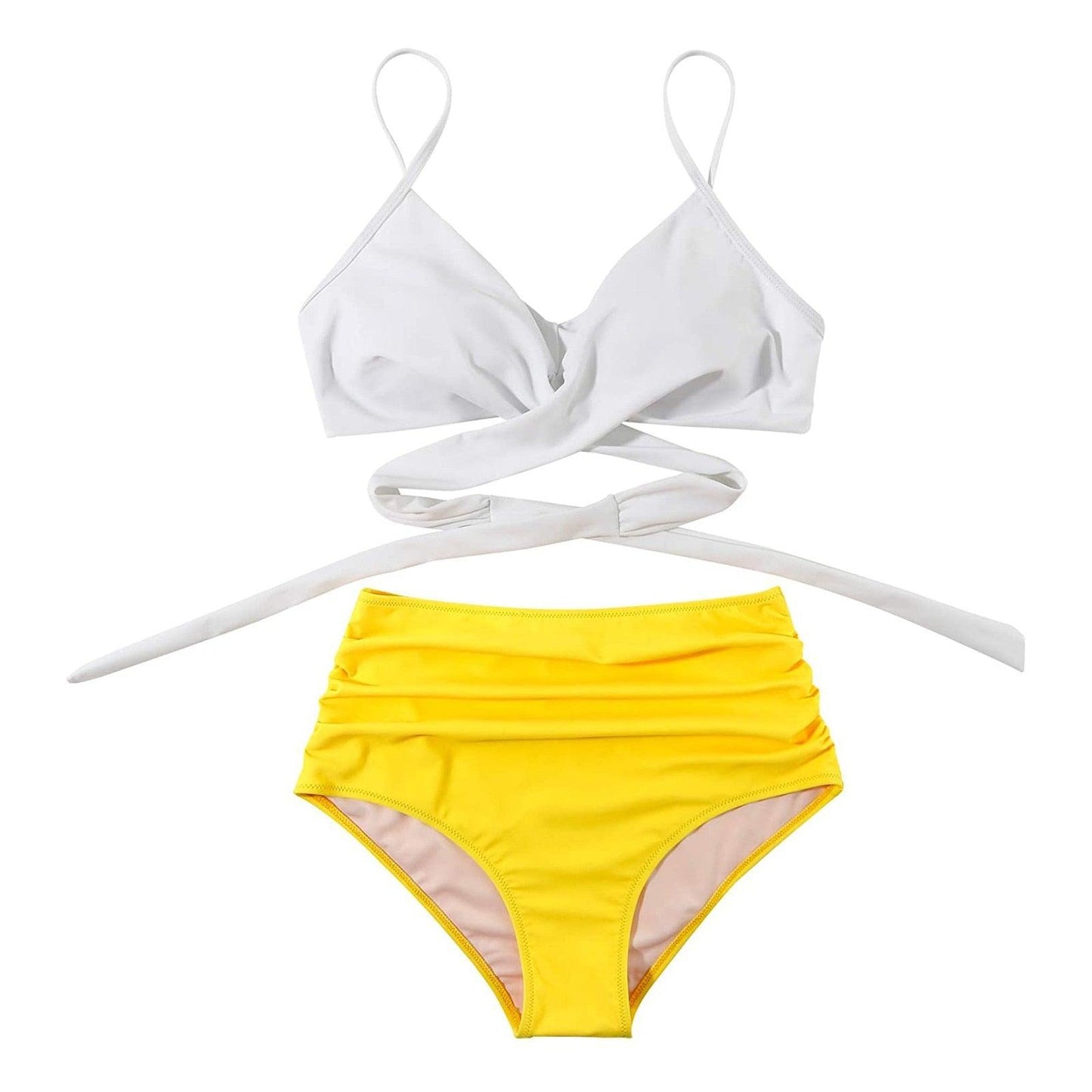 Modern Floral High Waist Bikini Set for Women