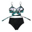Modern Floral High Waist Bikini Set for Women