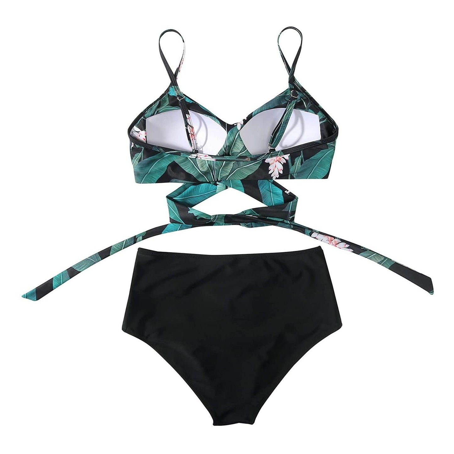 Modern Floral High Waist Bikini Set for Women