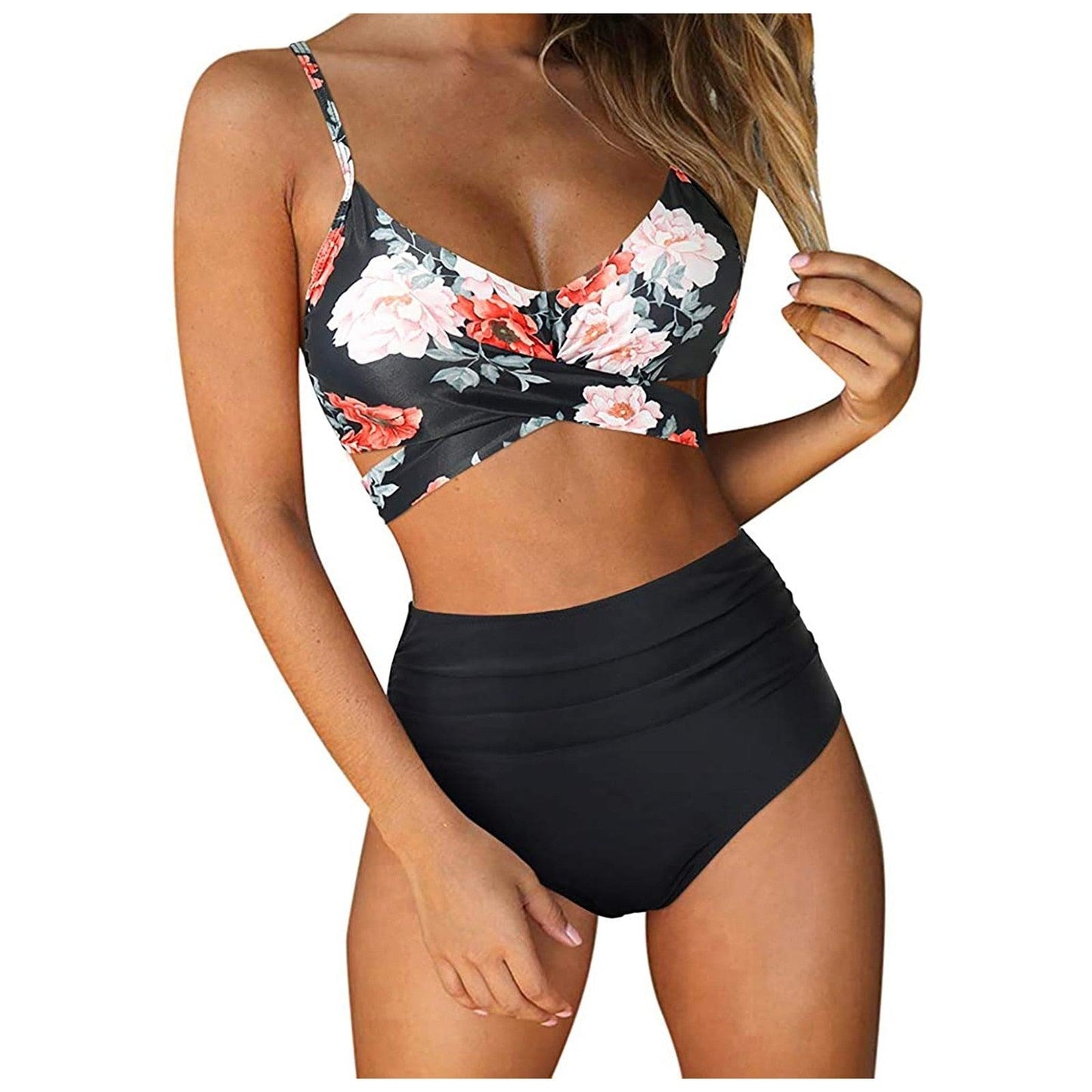 Modern Floral High Waist Bikini Set for Women