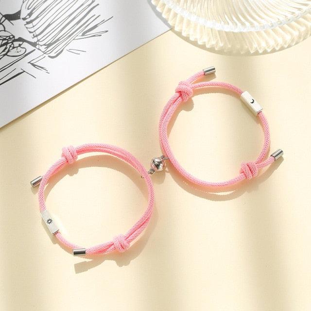 Modern Sun Moon Charm Bracelets for Couples