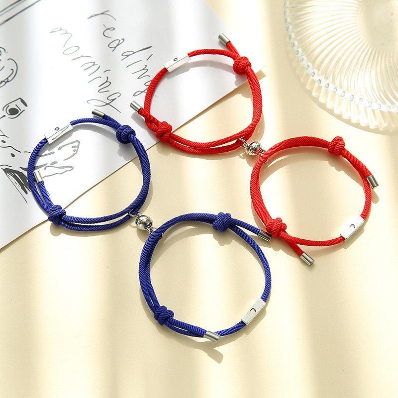 Modern Sun Moon Charm Bracelets for Couples