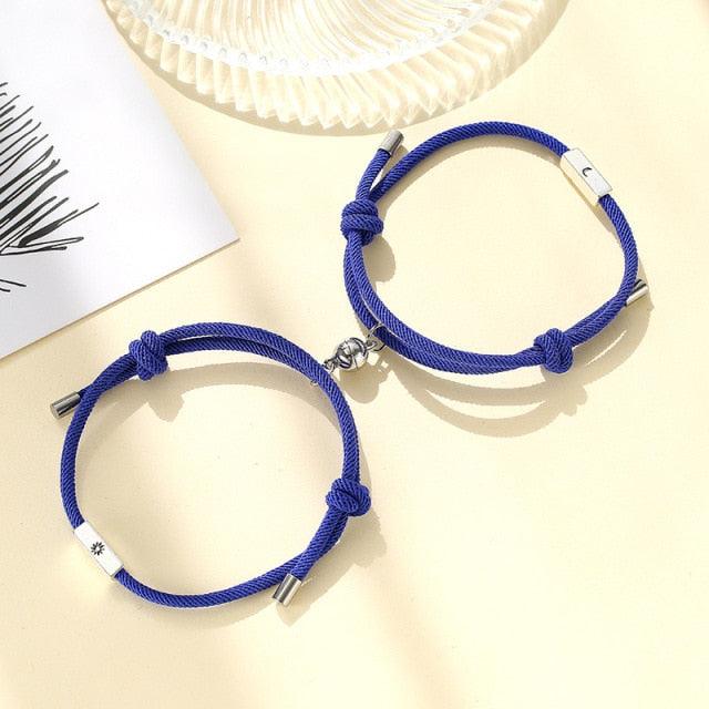 Modern Sun Moon Charm Bracelets for Couples