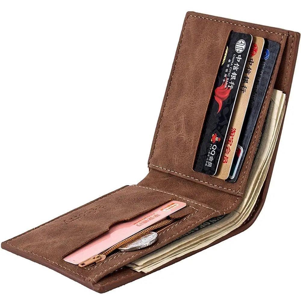 Portefeuille Mini Premium pour Hommes - Porte-Cartes en Cuir PU Élégant