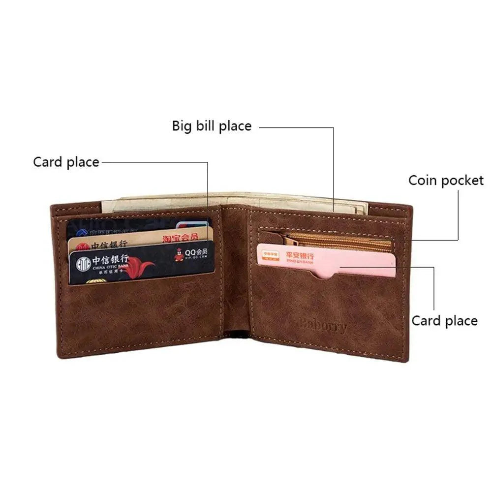 Portefeuille Mini Premium pour Hommes - Porte-Cartes en Cuir PU Élégant