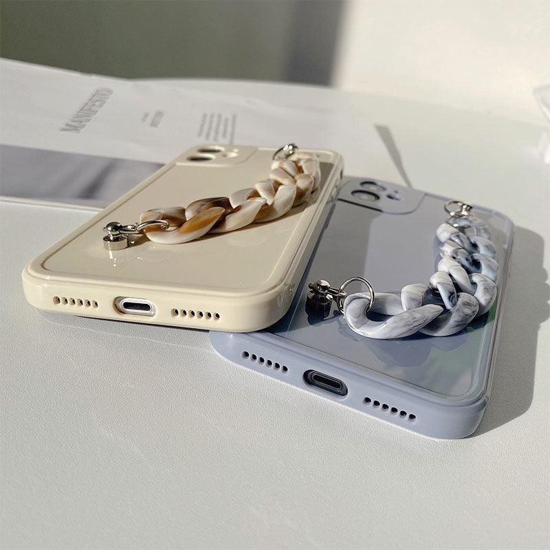 Chic Sparkle Strap Luxury Phone Case for iPhone - Modern Solid Design - Korvel