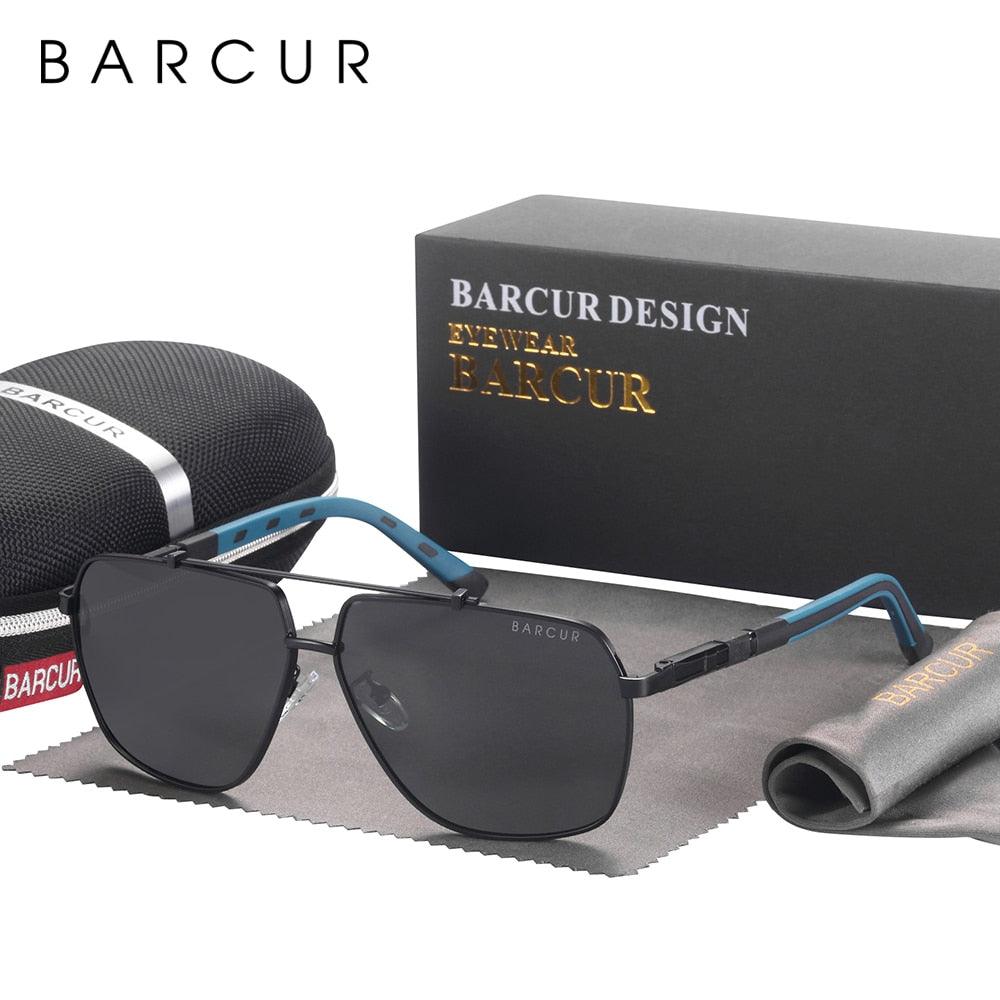 BARCUR Modern Retro Square Sunglasses - Polarized UV400