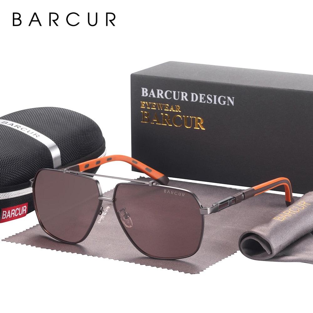 BARCUR Modern Retro Square Sunglasses - Polarized UV400