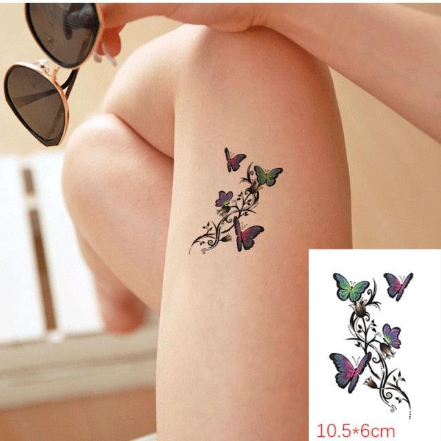 Elegant Waterproof Temporary Tattoos - Sun, Moon & Heart Designs