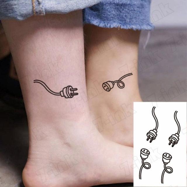 Elegant Waterproof Temporary Tattoos - Sun, Moon & Heart Designs