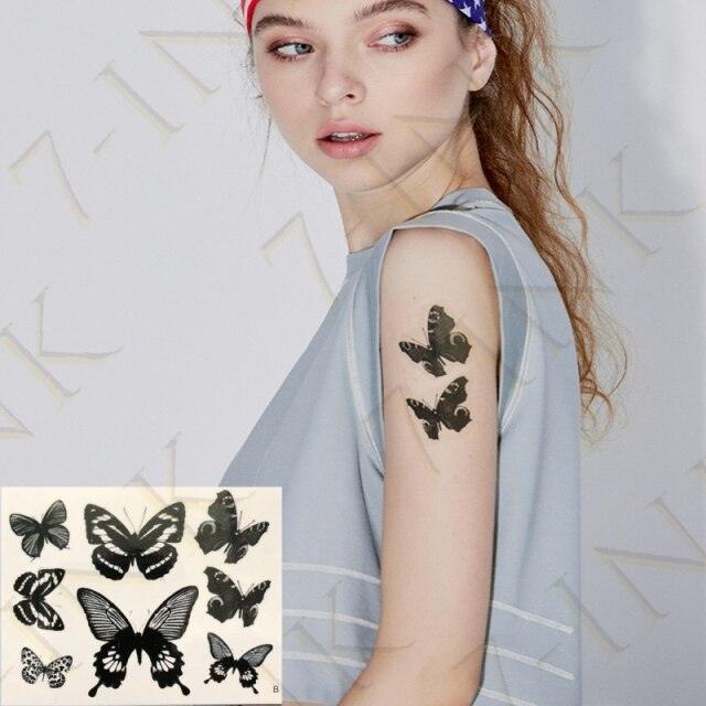 Elegant Waterproof Temporary Tattoos - Sun, Moon & Heart Designs