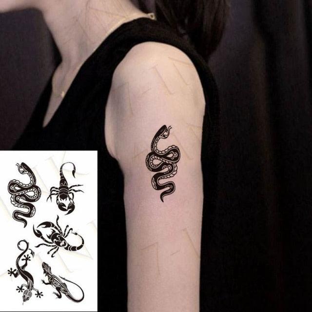 Elegant Waterproof Temporary Tattoos - Sun, Moon & Heart Designs