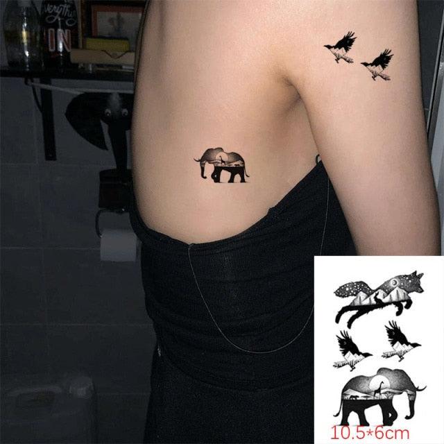 Elegant Waterproof Temporary Tattoos - Sun, Moon & Heart Designs
