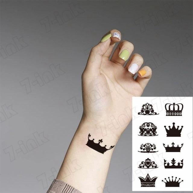 Elegant Waterproof Temporary Tattoos - Sun, Moon & Heart Designs