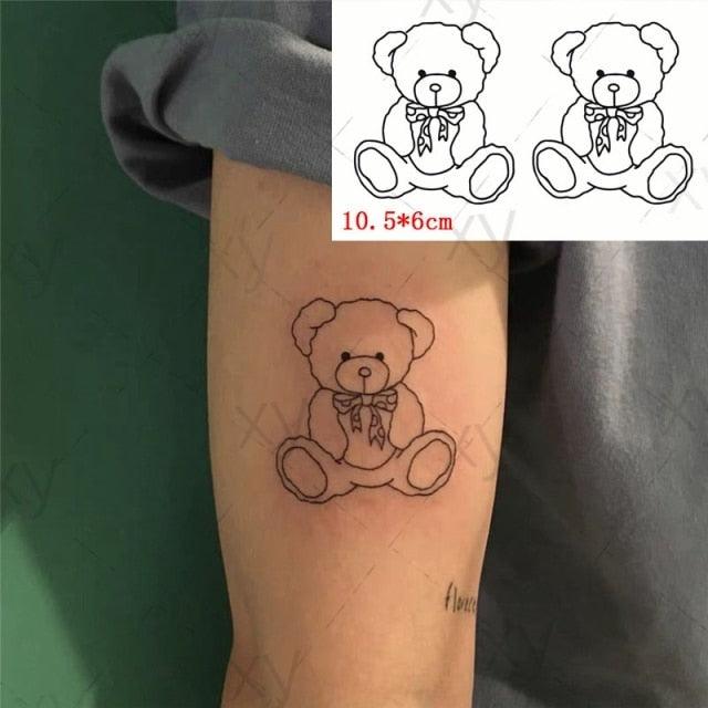 Elegant Waterproof Temporary Tattoos - Sun, Moon & Heart Designs