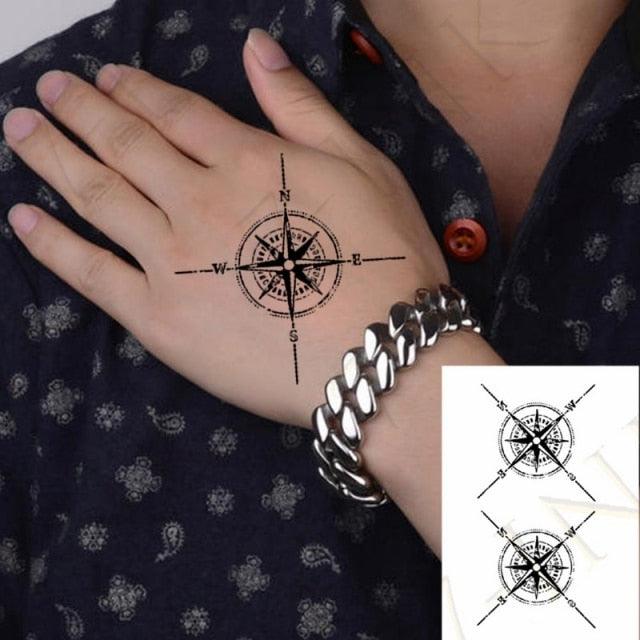 Elegant Waterproof Temporary Tattoos - Sun, Moon & Heart Designs