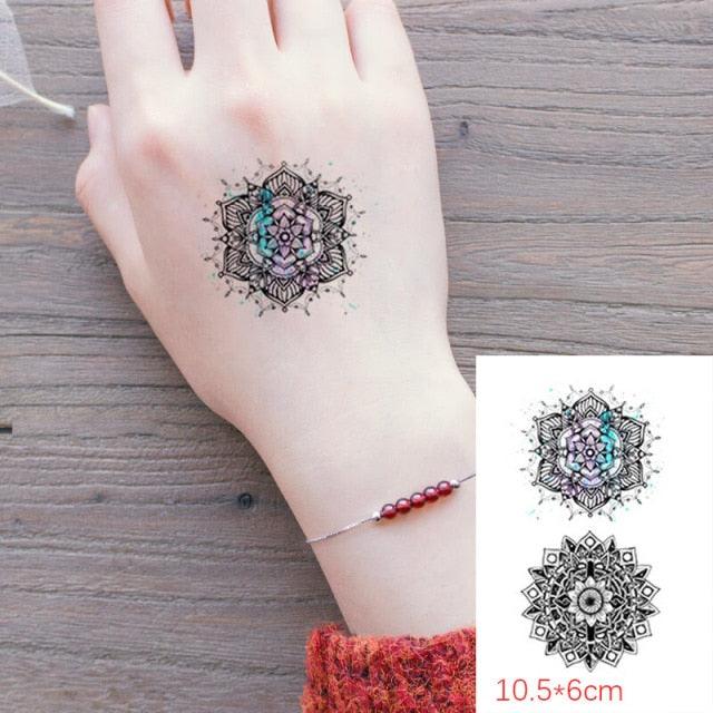 Elegant Waterproof Temporary Tattoos - Sun, Moon & Heart Designs