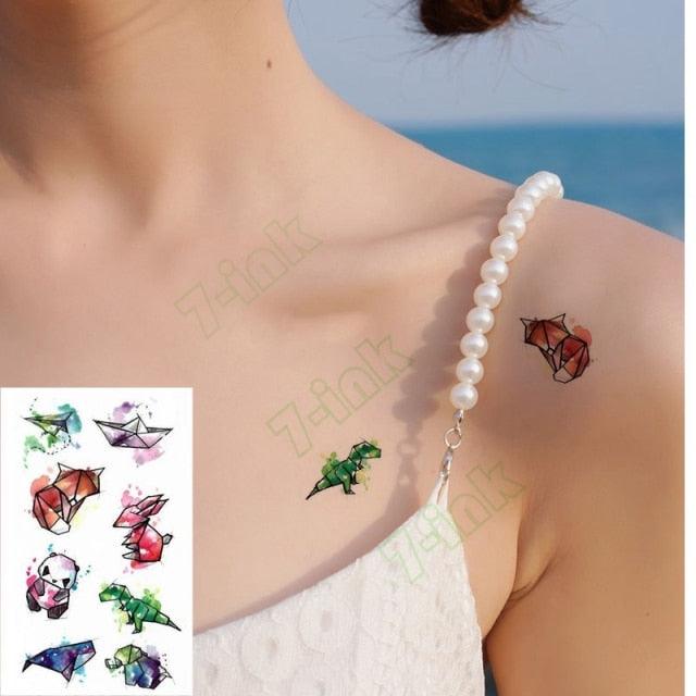 Elegant Waterproof Temporary Tattoos - Sun, Moon & Heart Designs