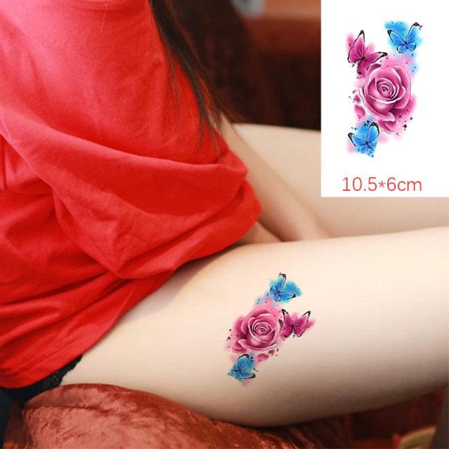 Elegant Waterproof Temporary Tattoos - Sun, Moon & Heart Designs