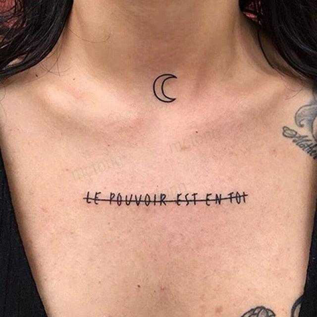 Elegant Waterproof Temporary Tattoos - Sun, Moon & Heart Designs
