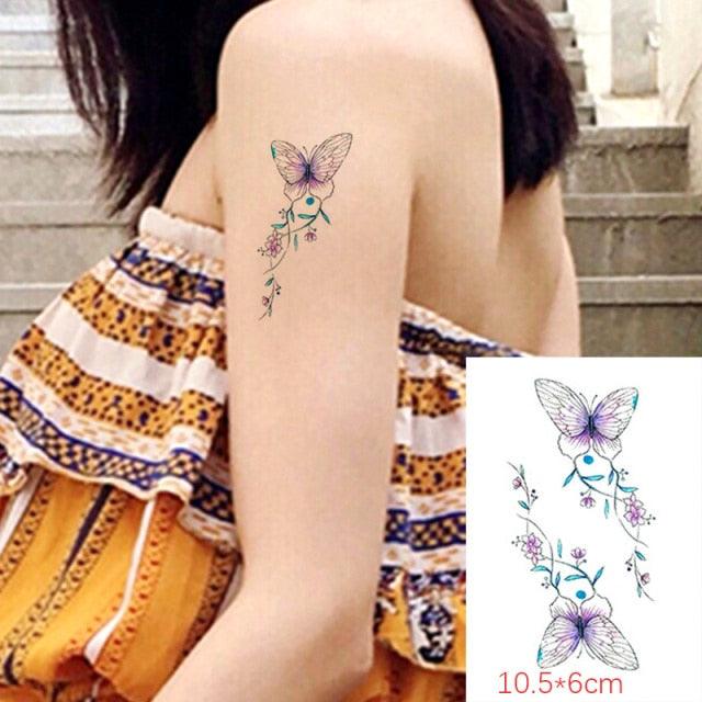 Elegant Waterproof Temporary Tattoos - Sun, Moon & Heart Designs