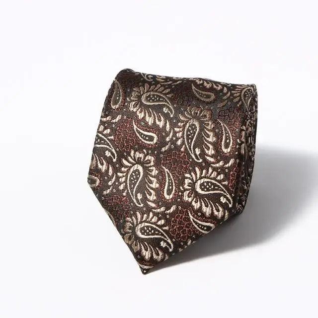 Modern Black and Brown Stripe Neckties for Men