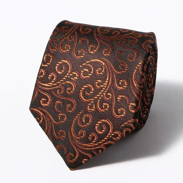 Modern Black and Brown Stripe Neckties for Men