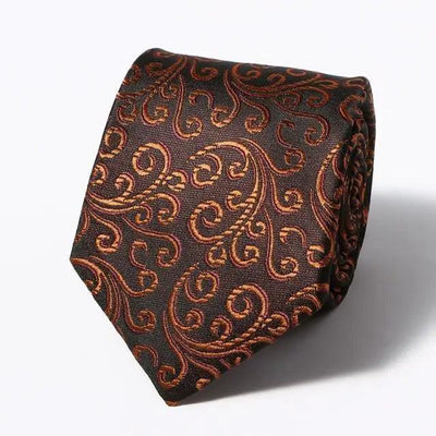 Modern Black and Brown Stripe Neckties for Men